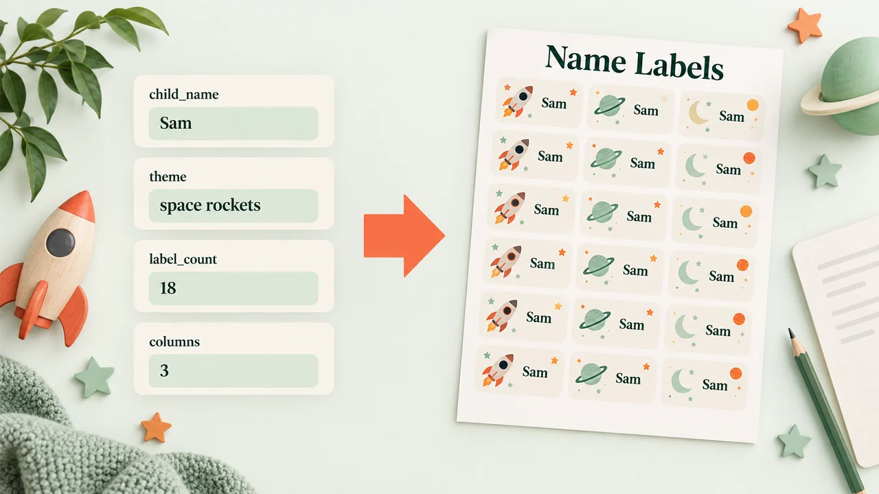 Name Labels images 2