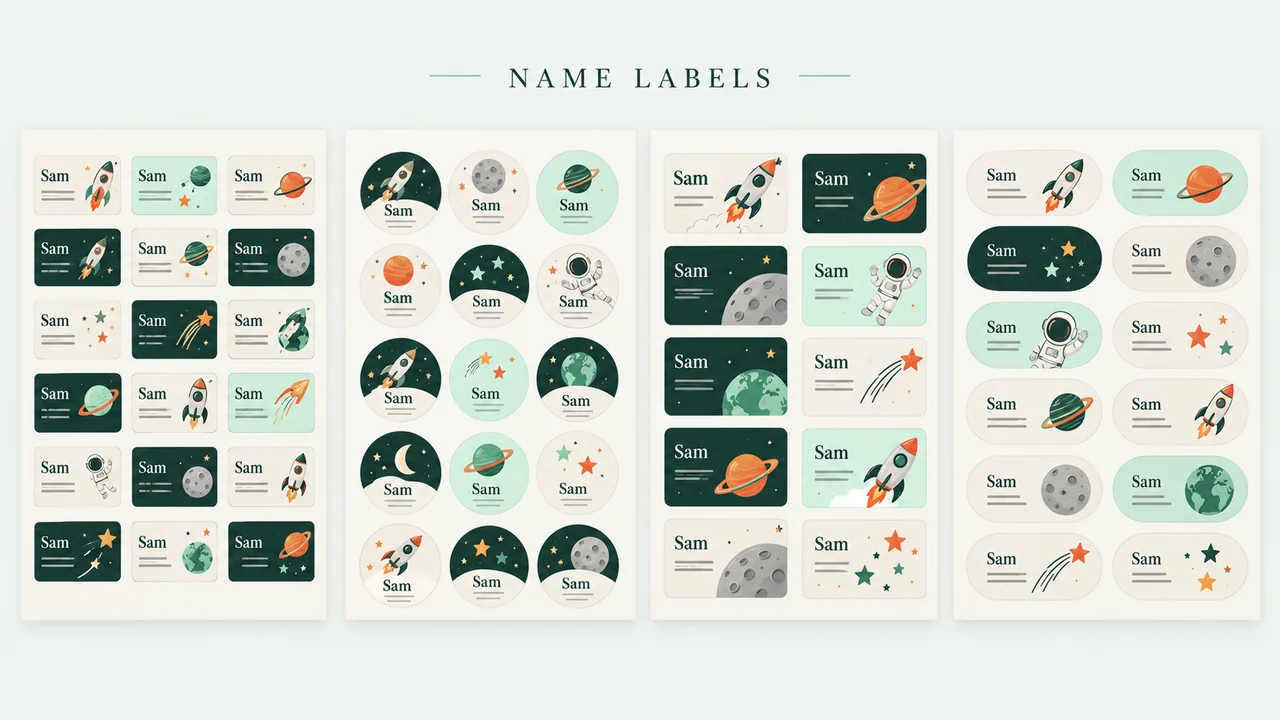 Name Labels images 3