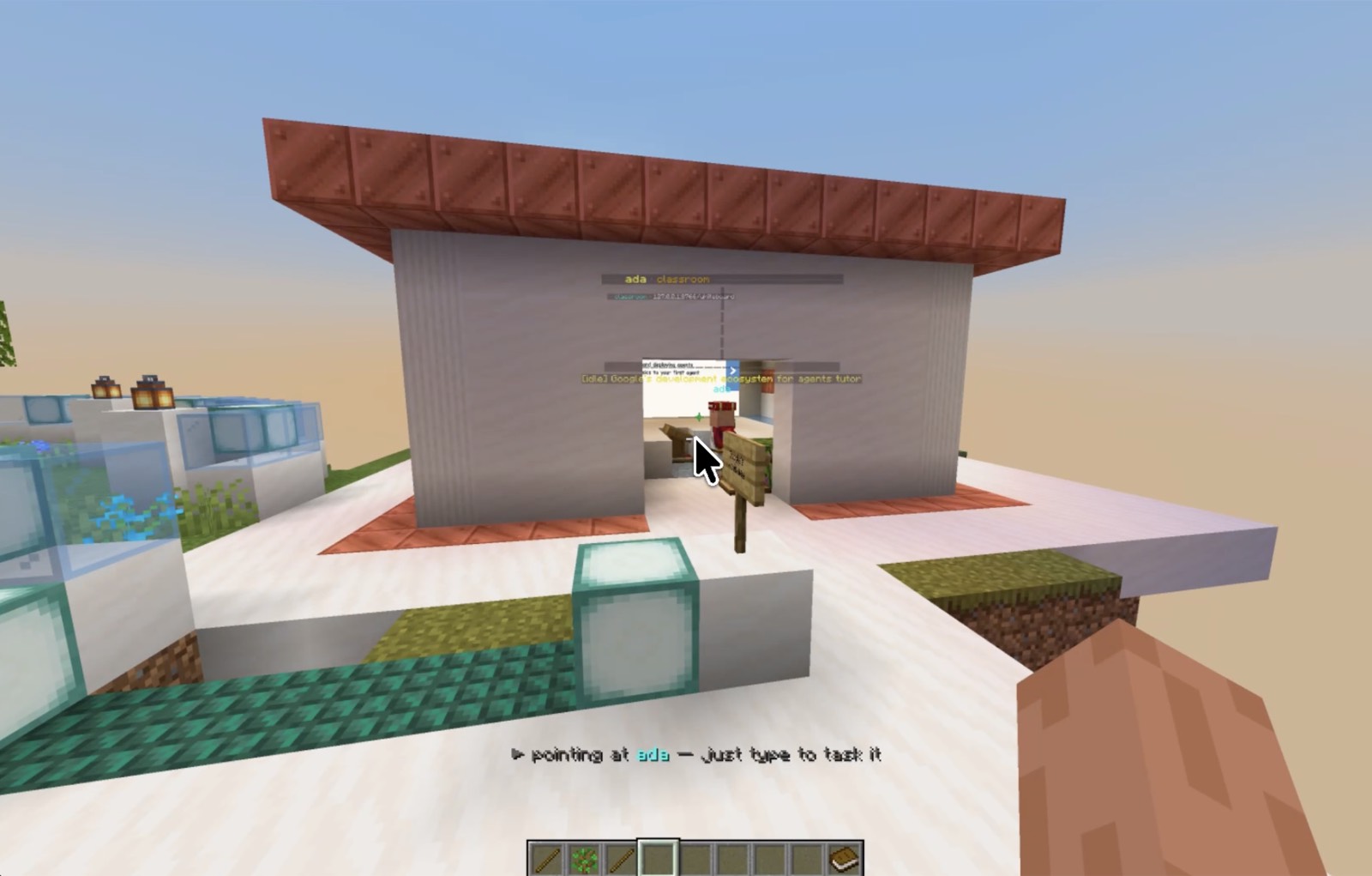 A new classroom building rising block by block next to HQ