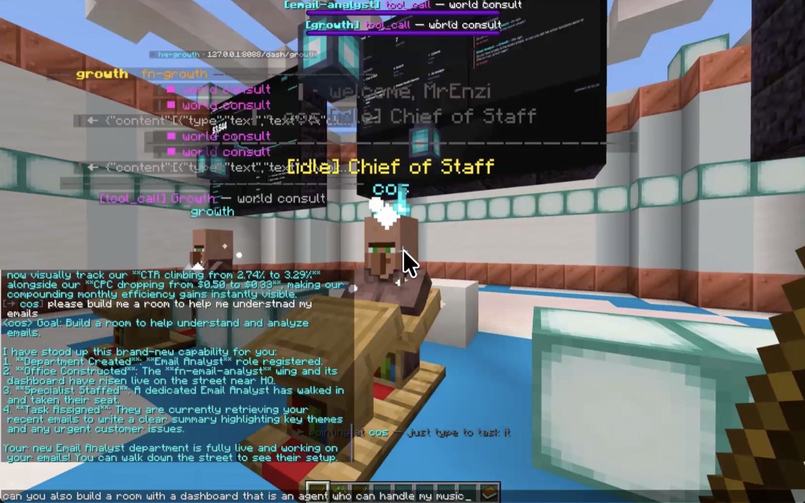 Close-up of the Chief of Staff villager