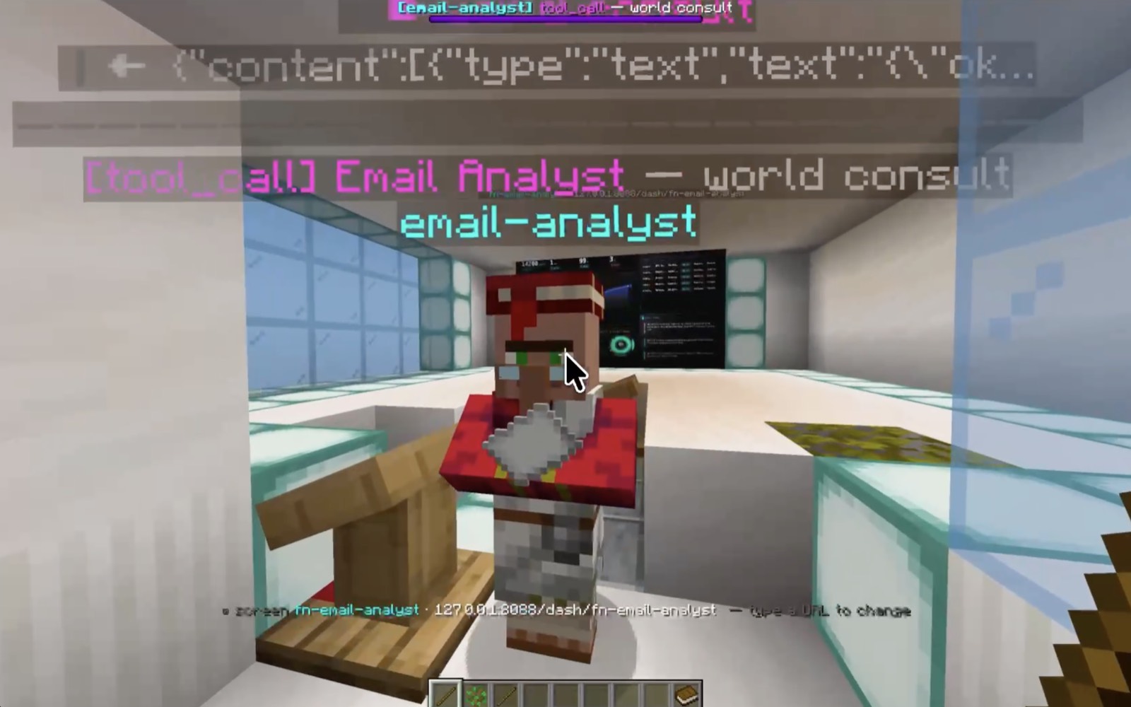 An email analyst agent at its desk